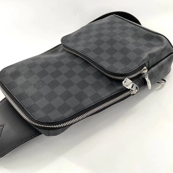LOUIS VUITTON Avenue Sling Bag N41719 Damier Graphite Backpack Authentic - Picture 3 of 10